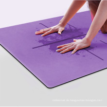 Yugland Personalisiert 6mm Eva Schaum dicke Wildleder gedruckt pu kundenspezifische ökofreundliche TPE Pilates Yogamatte mit Logo
